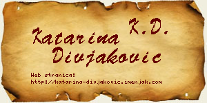 Katarina Divjaković vizit kartica